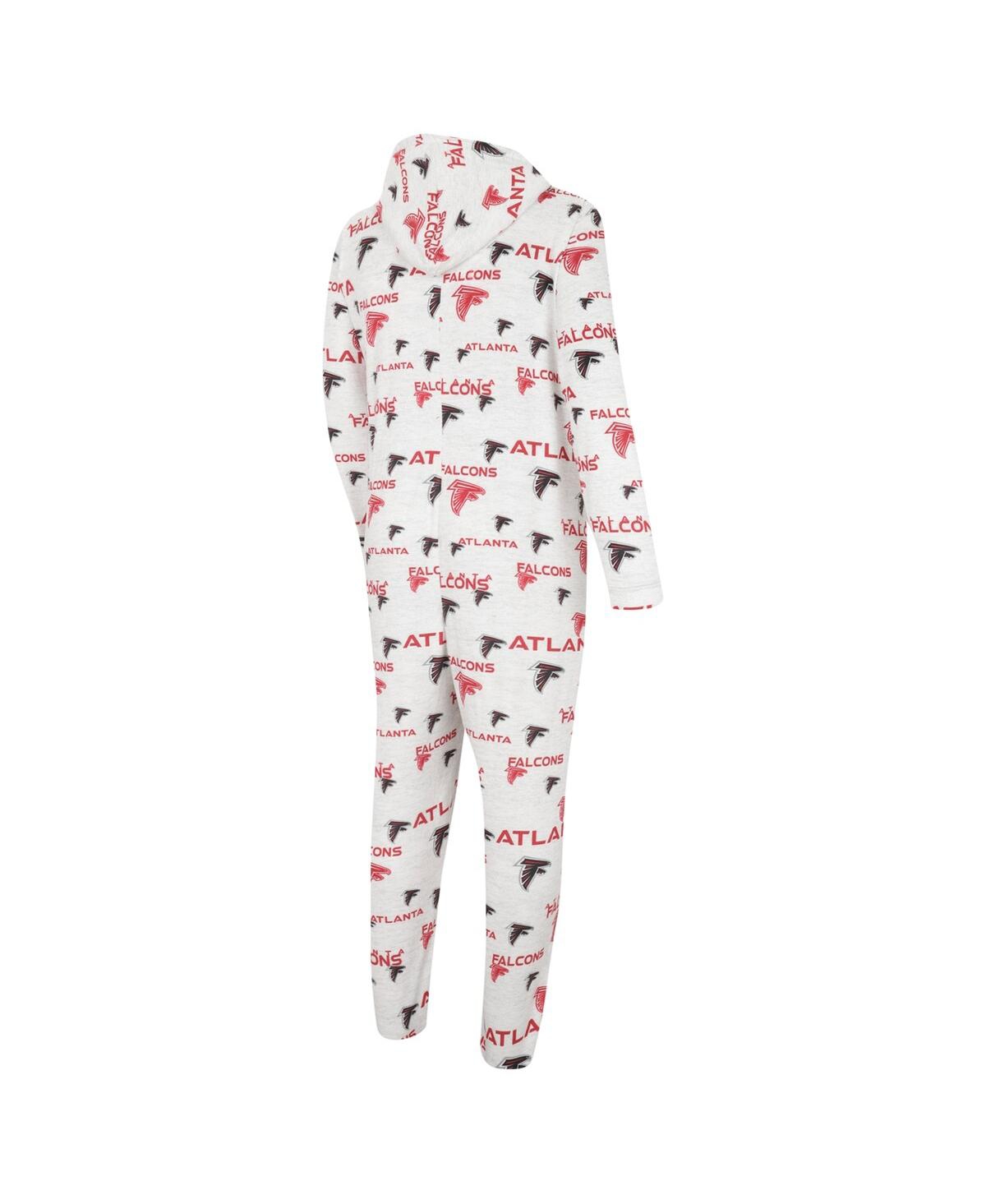 Shop Concepts Sport Men's  White Atlanta Falcons Allover Print Docket Union Full-zip Hooded Pajama Suit