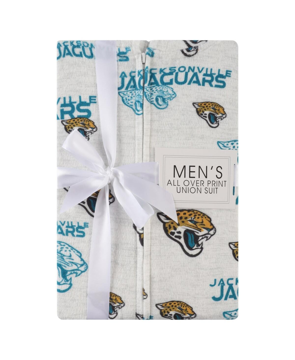 Shop Concepts Sport Men's  White Jacksonville Jaguars Allover Print Docket Union Full-zip Hooded Pajama Su