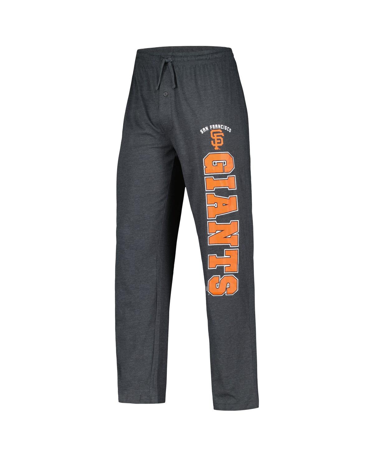Shop Concepts Sport Men's  Charcoal, Black San Francisco Giants Meter T-shirt And Pants Sleep Set In Charcoal,black