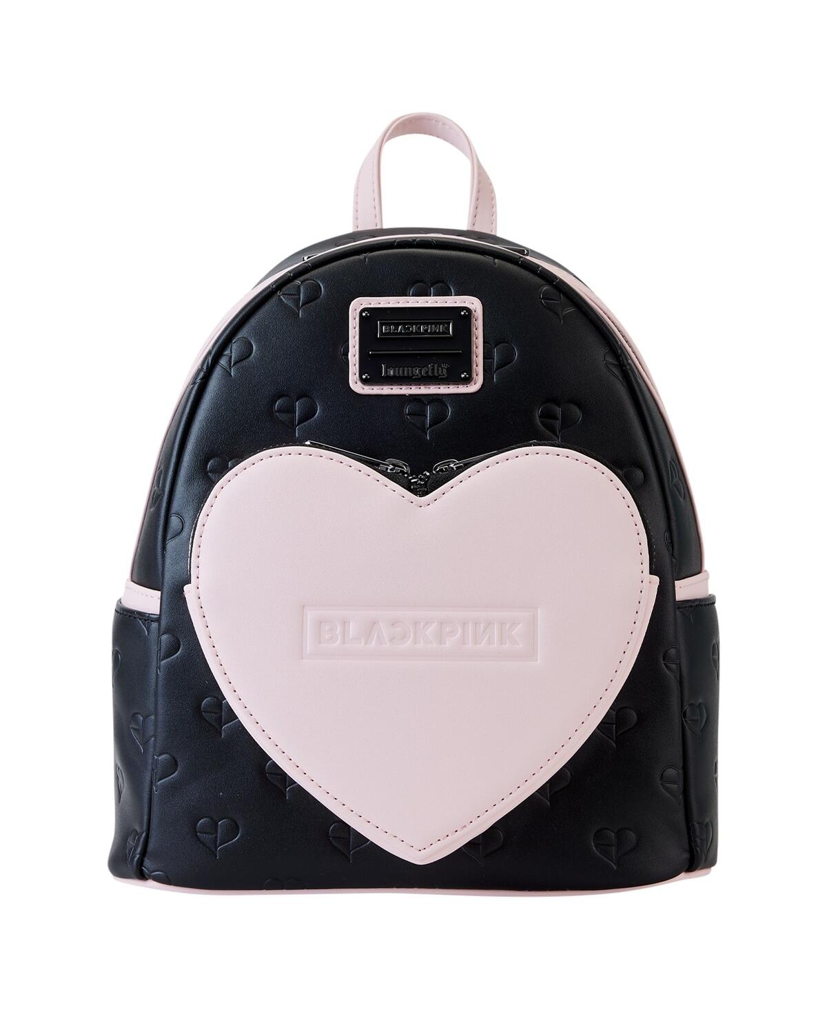 Men's and Women's Loungefly Blackpink Allover Print Heart Mini Backpack - Black