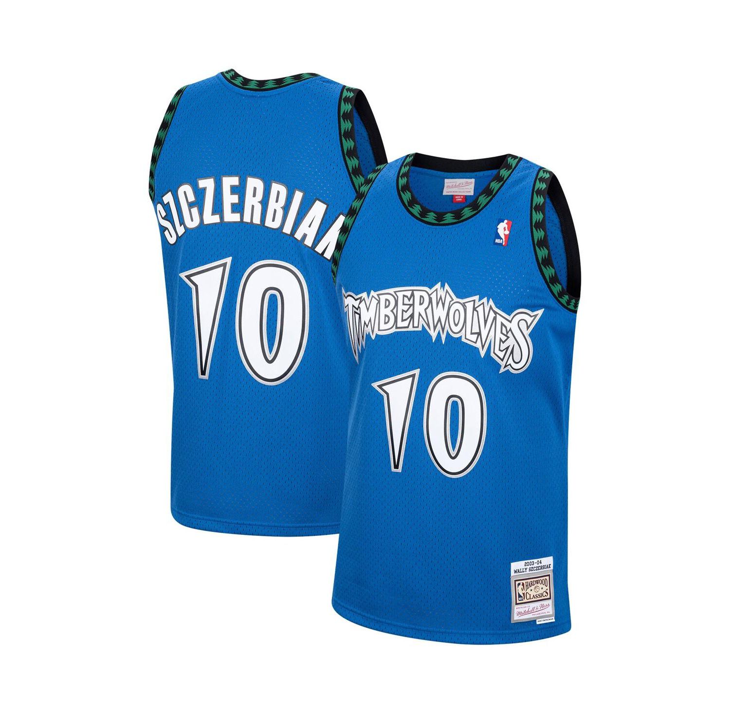 Men's Wally Szczerbiak Blue Minnesota Timberwolves 2001/02 Hardwood Classics Swingman Jersey
