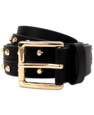 MICHAEL Michael Kors Women s Astor Studded Leather Belt Macy s