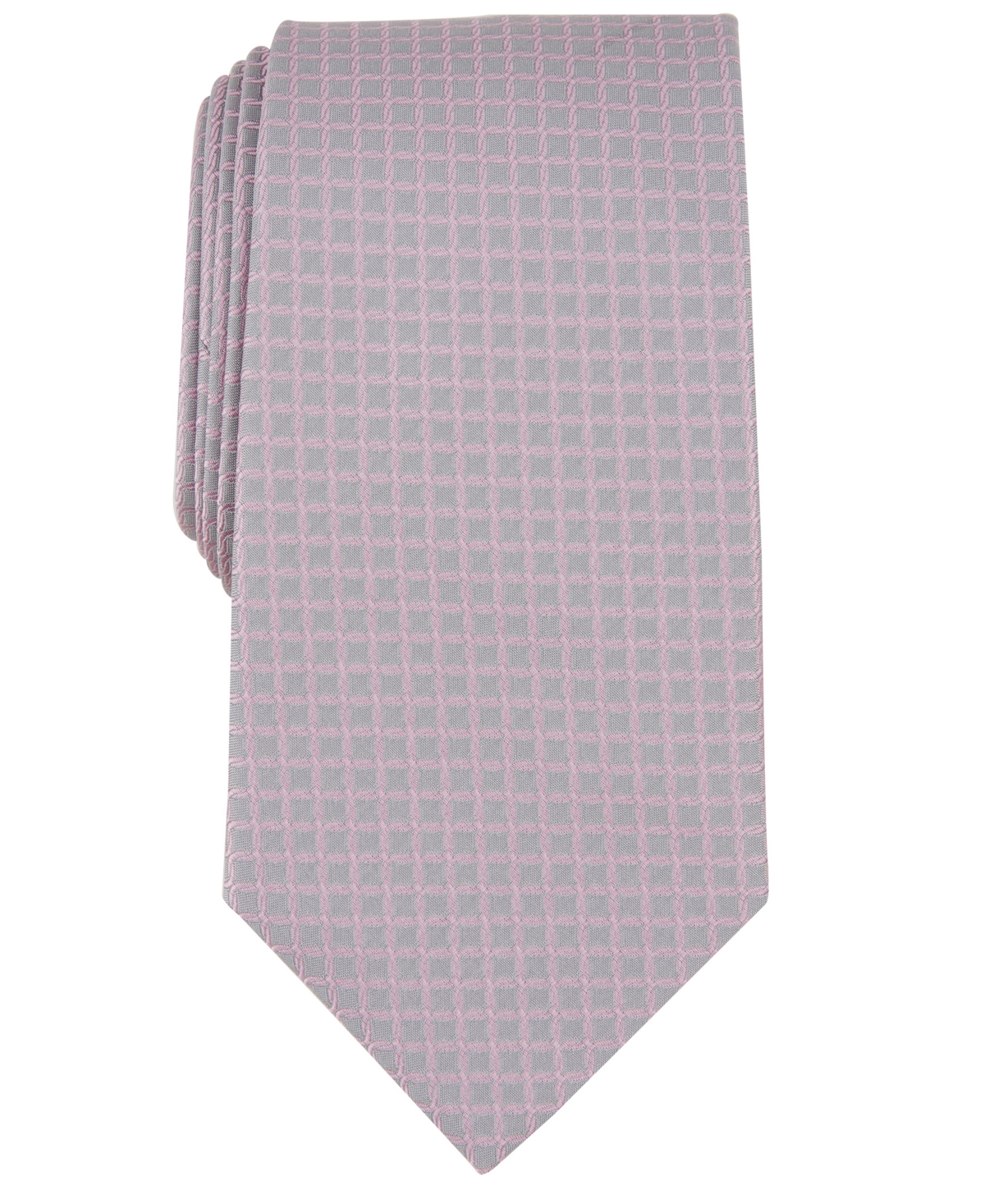 Shop Michael Kors Men's Linked Check Tie In Pink
