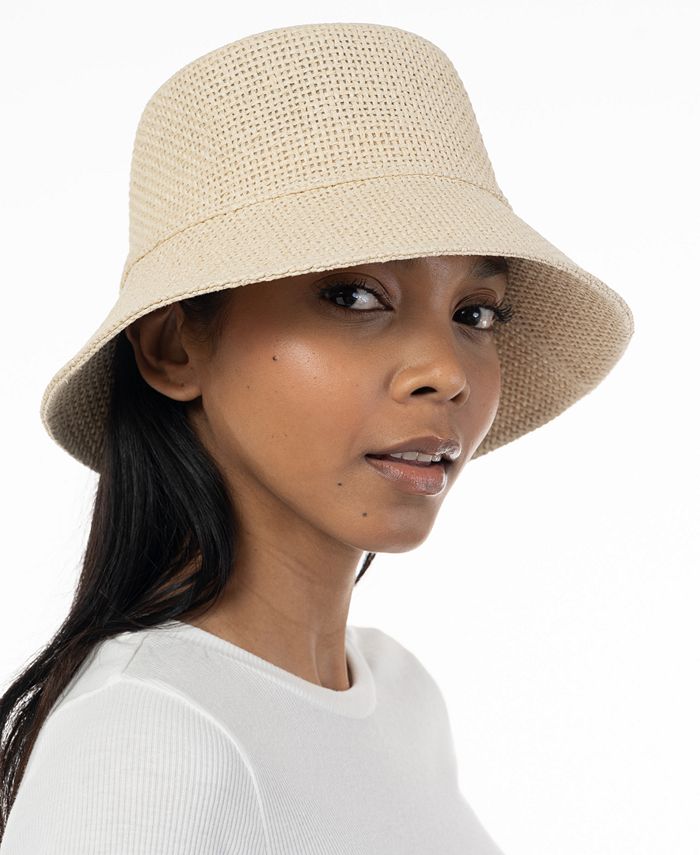 I.N.C. International Concepts Straw Bucket Hat, Created for Macy's Macy's