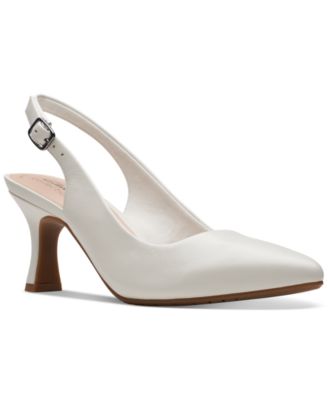 Clarks open toe pumps online