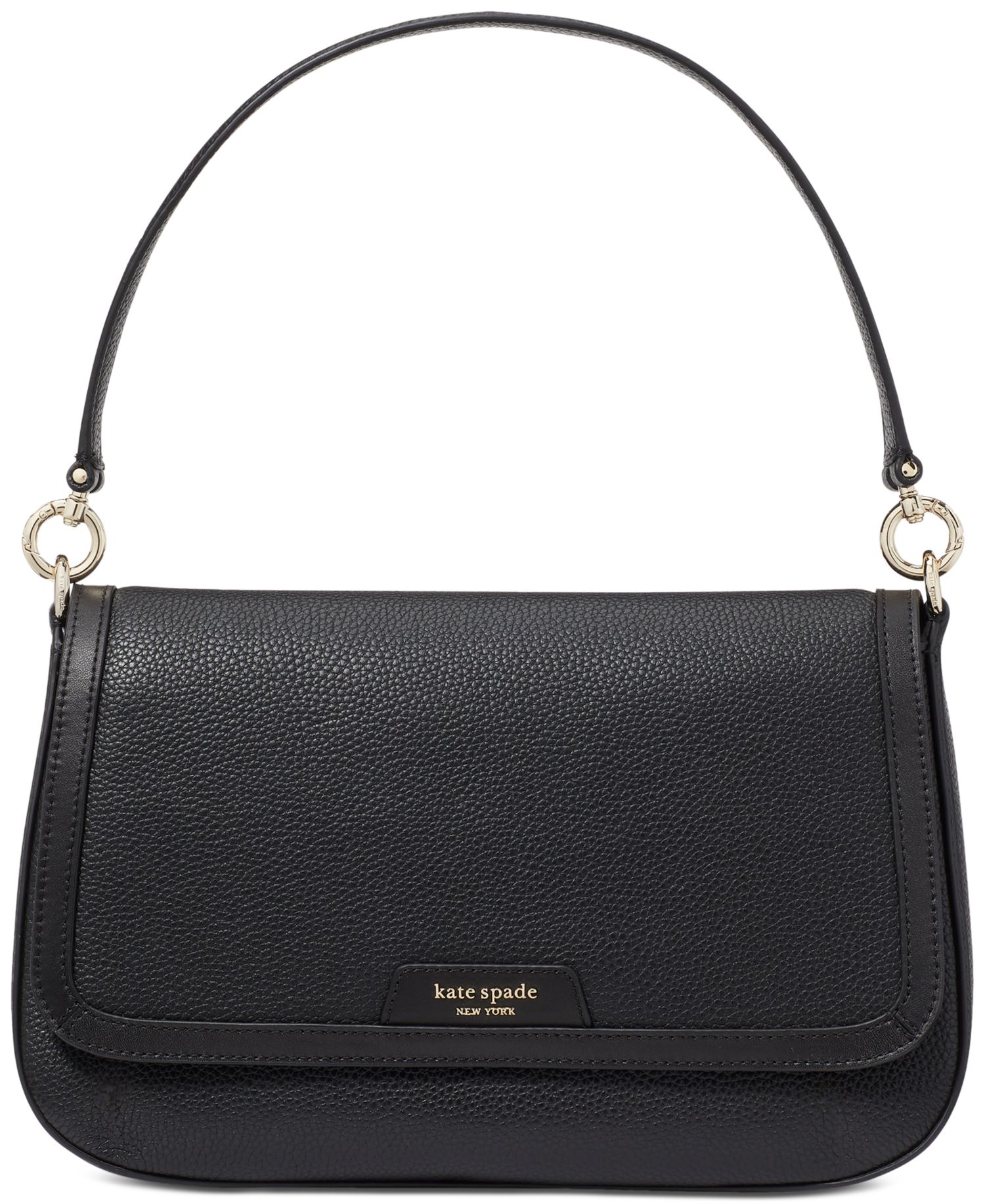 Hudson Pebbled Leather Flap Small Shoulder Bag