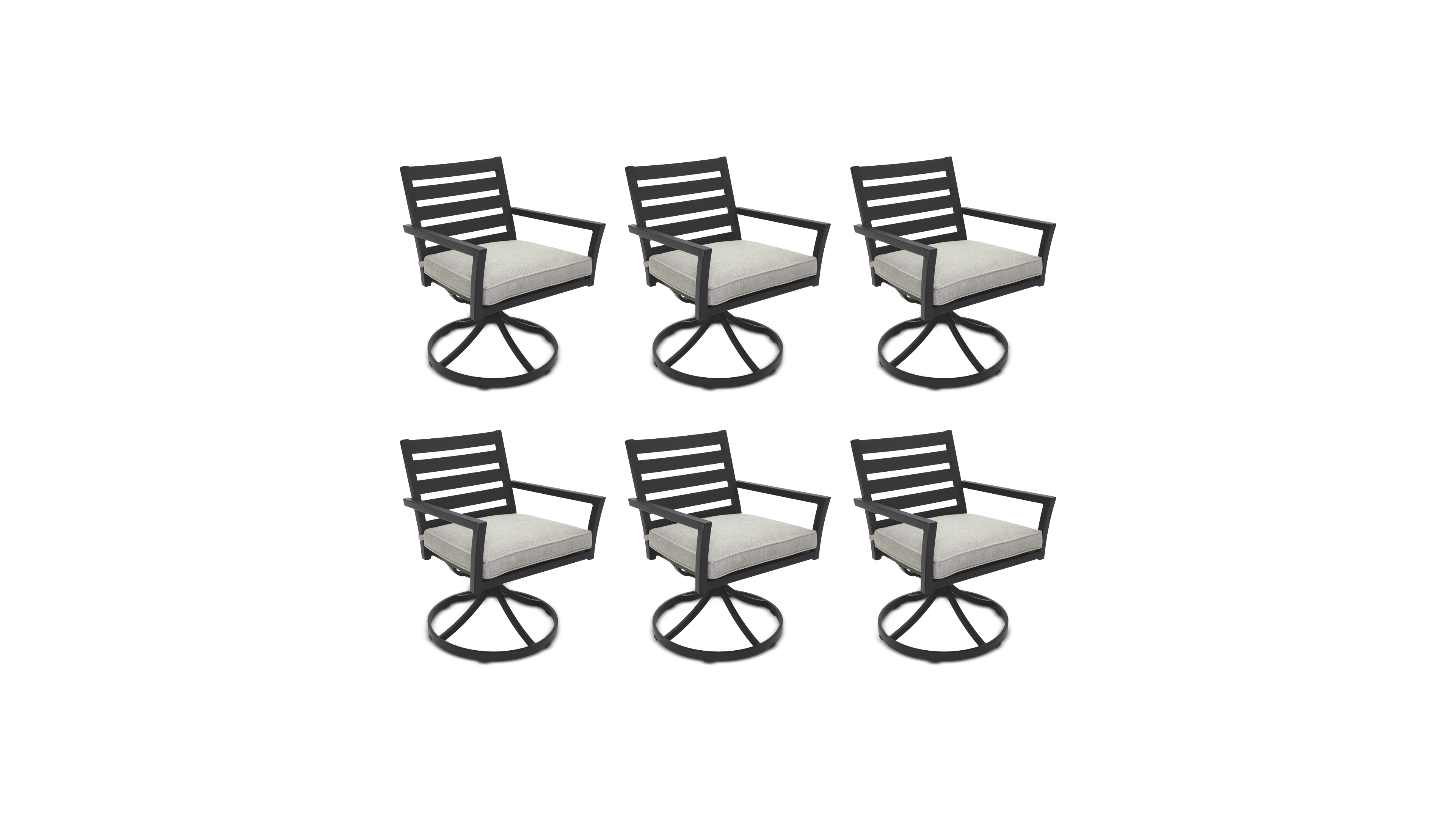 Astaire Outdoor 6-pc Swivel Chair Bundle Set