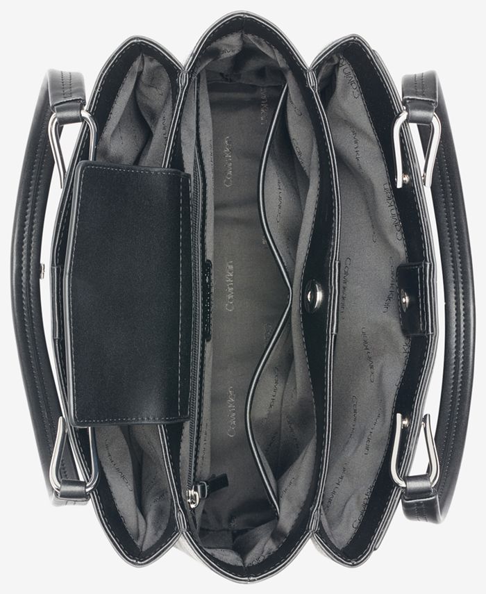 Calvin Klein Clove Push-Lock Triple Compartment Tote Bag - Macy's