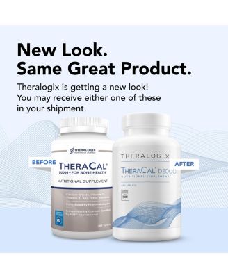 TheraCal D2000 Bone Health Supplement with Calcium, Vitamins D3 & K2, Magnesium