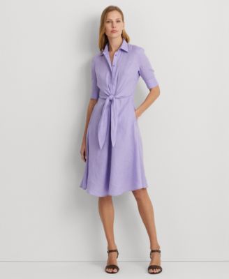 Lauren Ralph Lauren - Women's Linen Tie-Waist Shirtdress