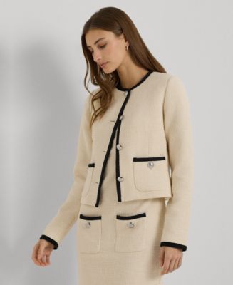 Lauren Ralph Lauren Women's Two-Tone Bouclé Jacket - Macy's