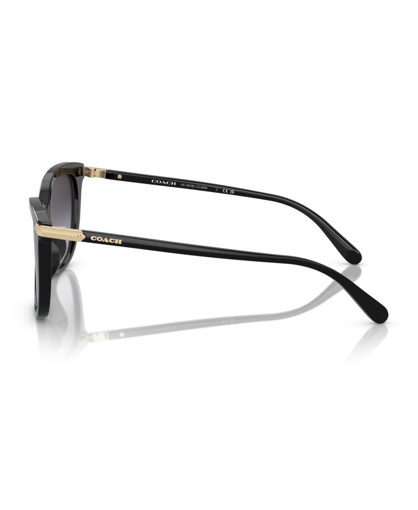 Женские солнцезащитные очки COACH CL926 Sunglasses, Gradient HC8378U, цвет: Чёрный — фото 3
