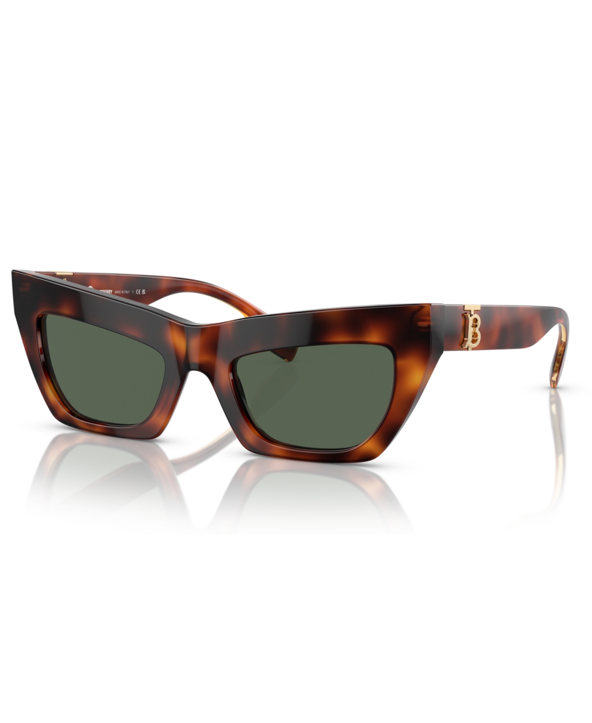 Burberry Womens Brown Be4405 Cat-eye-frame Acetate Sunglasses In Light Havana