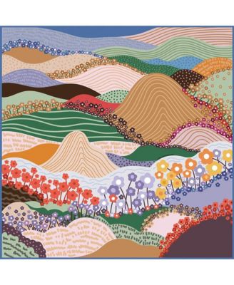 Double Sided Silk Scarf of Flower Mountain