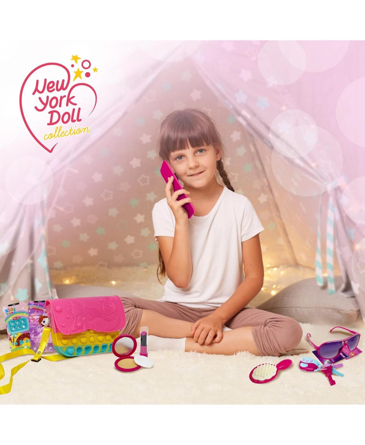 The New York Doll Collection Fidget Pop It Purse for Girls - 10 Pieces Set - Assorted Pre-pack (See Table 9