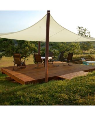 16x16 Ft 97% UV Block Square Sun Shade Sail Top Canopy Outdoor Patio Pool Deck