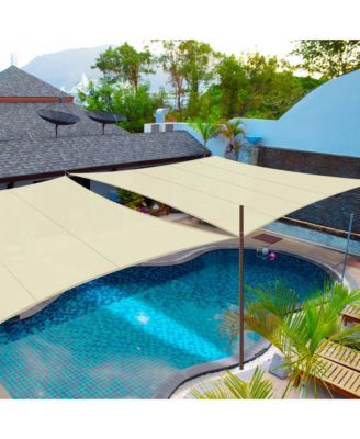 16x16 Ft 97% UV Block Square Sun Shade Sail Top Canopy Outdoor Patio Pool 2 Pack