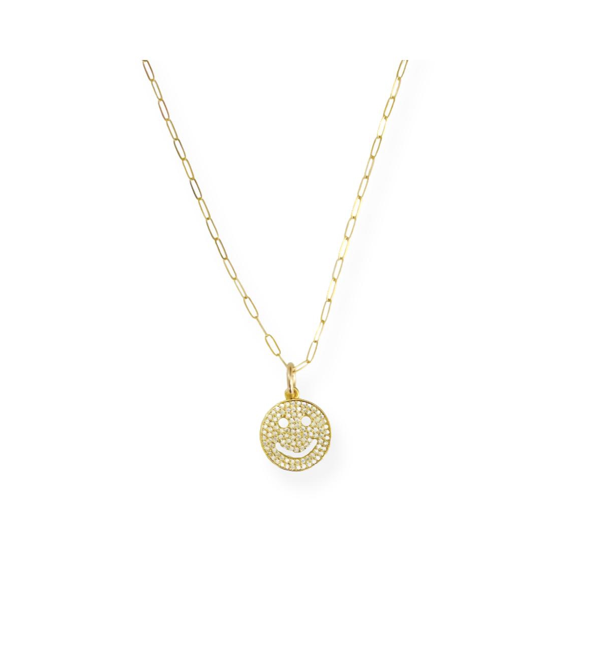 Smiley Face Chain - Gold