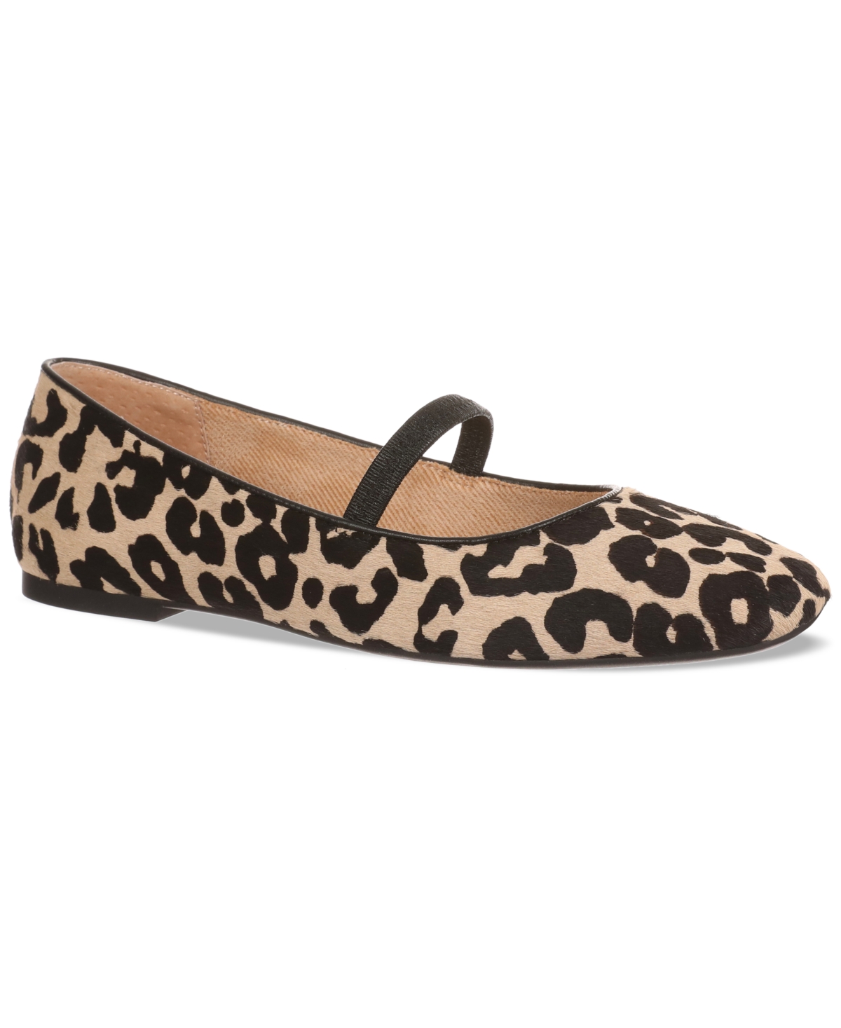 Shop On 34th Nessa Square-toe Mary Jane Flats, Created For Macy's In Leopard Haircalf