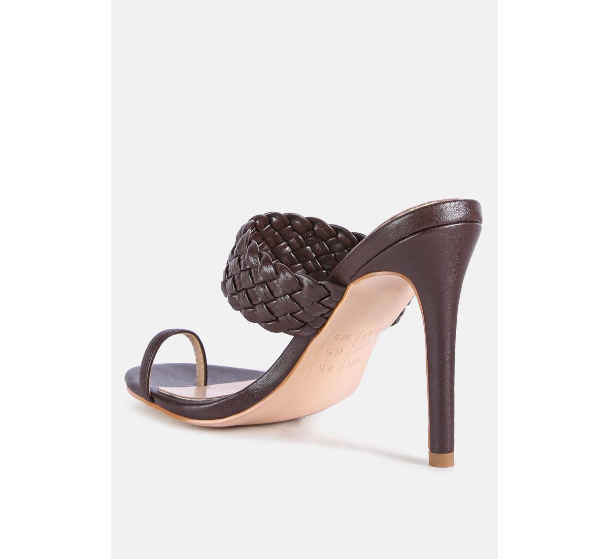 Women's High Perks Woven Strap High Heels sandals