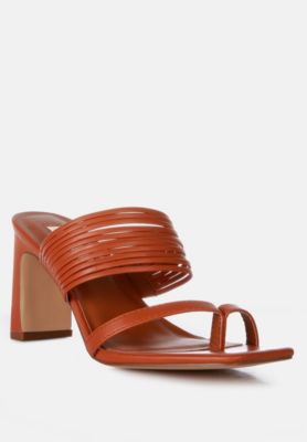 Womens Follow Me Mid Block Heel Sandals