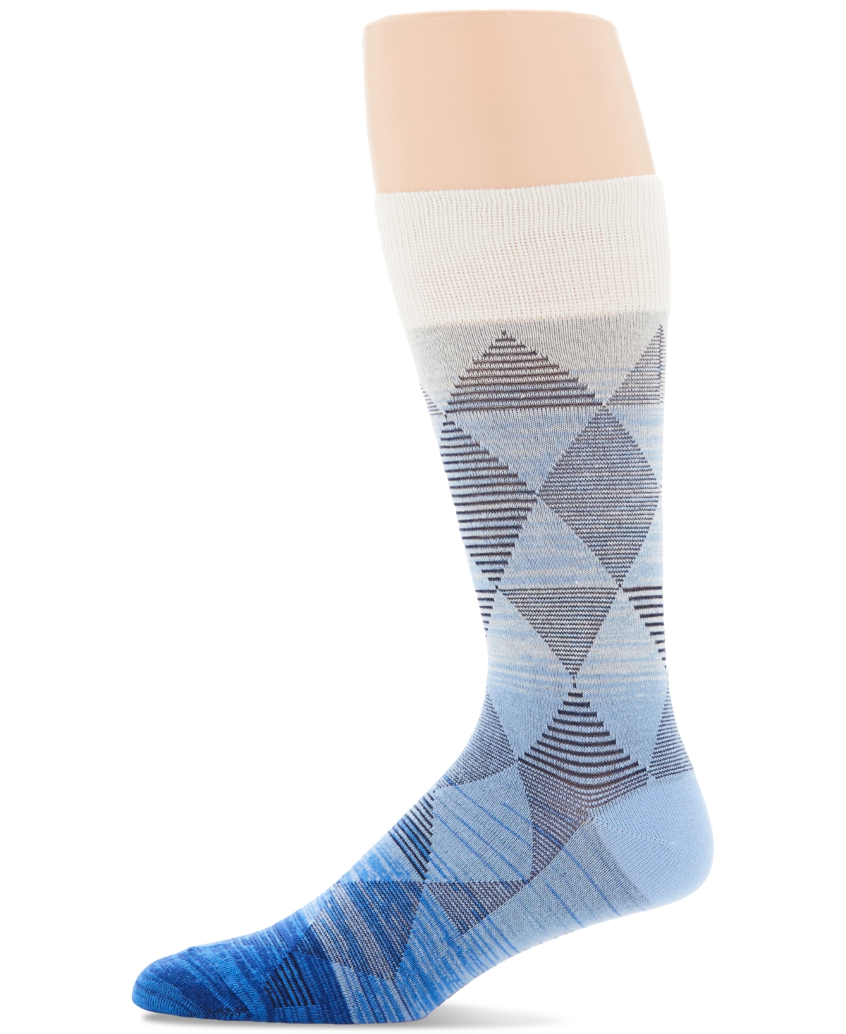 Men's Ombre Diagonal Herringbone Dress Socks - Blue
