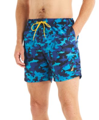 Nautica - Men's Shark Week X  6" Printed Swim Trunks