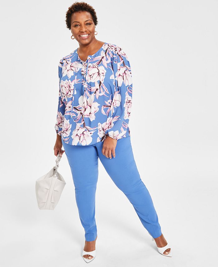 INC International Concepts Women's Lace Yoke Top Port SizeXS