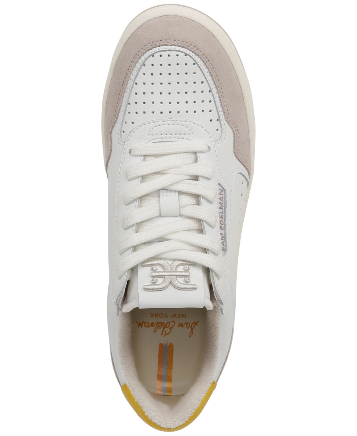 Sam Edelman Women's Harper Lace-Up Low-Top Court Sneakers -Sunflower