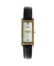 Peugeot Men's Watch Gold Bracelet with Day Date and Black Dial