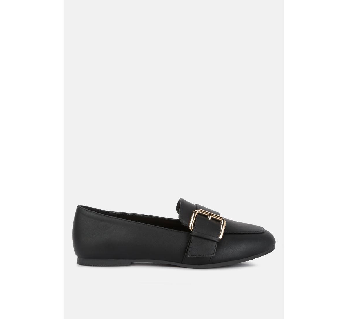 Women saskia pin buckle detail loafers - Black