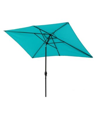 10ft Rectangular Outdoor Patio Umbrella with Tilt and Crank