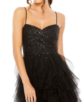 Mac Duggal Women's Ieena Sequin Mini Dress With High Low