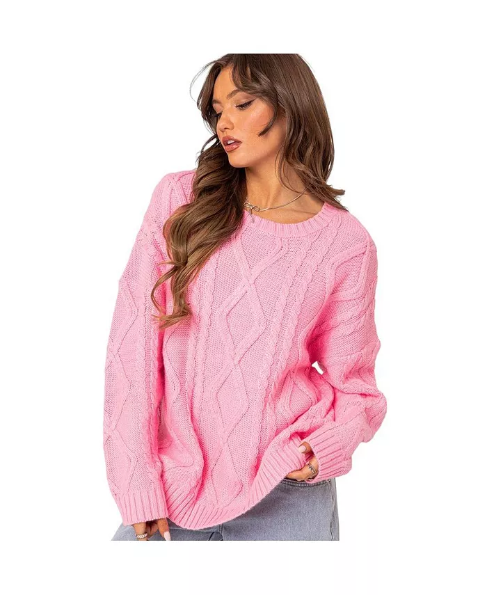 Women's Kennedy oversized cable knit sweater - thumbnail 3