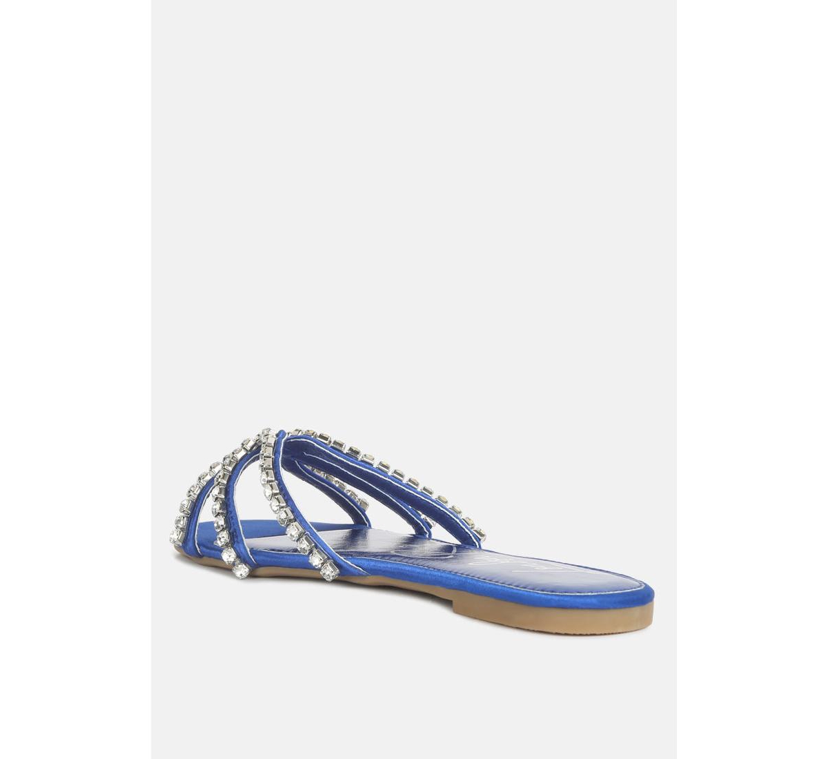Women's Mezzie Diamante Embellished Flat Sandals