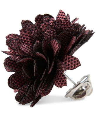 ConStruct - Men's Ceremony Satin Checkerboard Flower Lapel Pin
