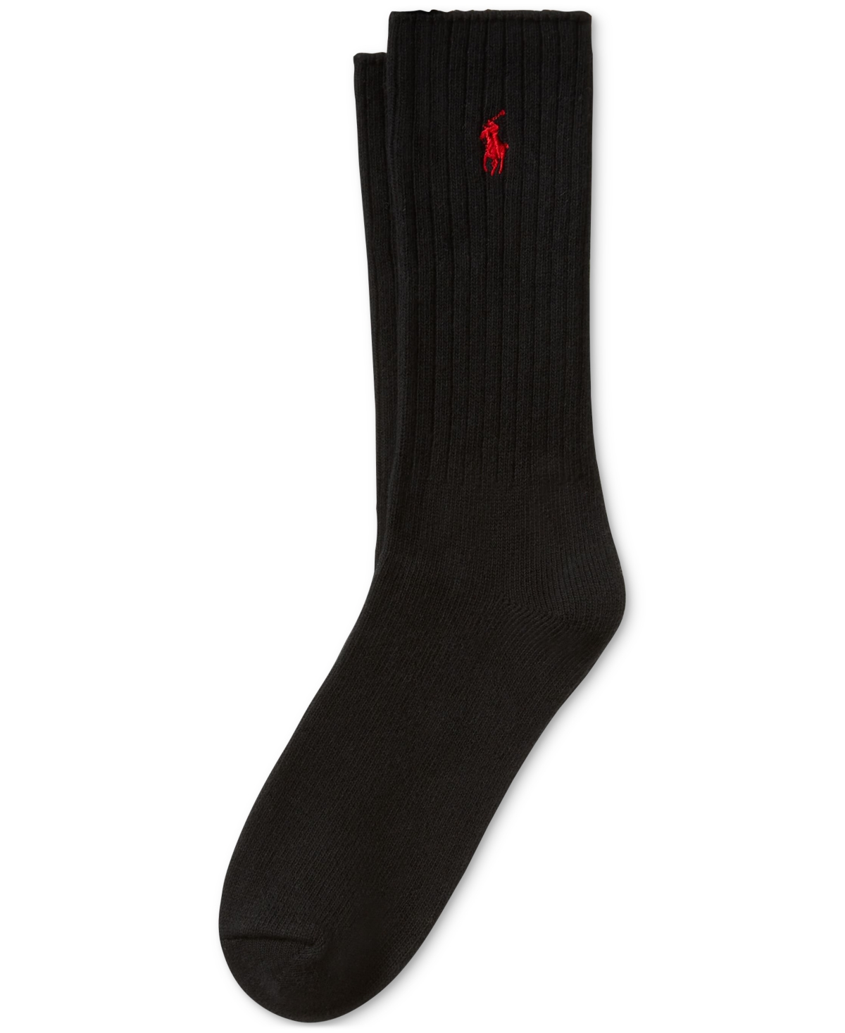 Shop Polo Ralph Lauren Men's Classic Crew Socks In Black
