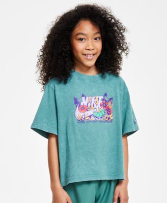 Nike - Big Girls Sportswear Graphic-Print Cotton T-Shirt