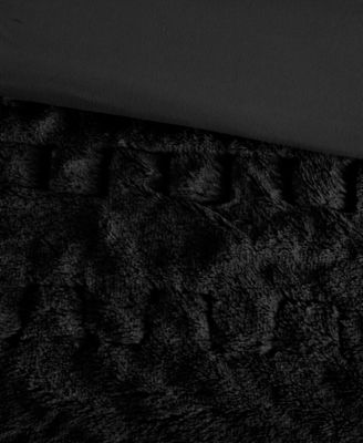 Blair Ruched 3-Pc. Faux Fur Comforter Set, Full/Queen