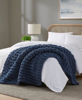 Chunky-Knit Chenille Throw, 50" x 60"