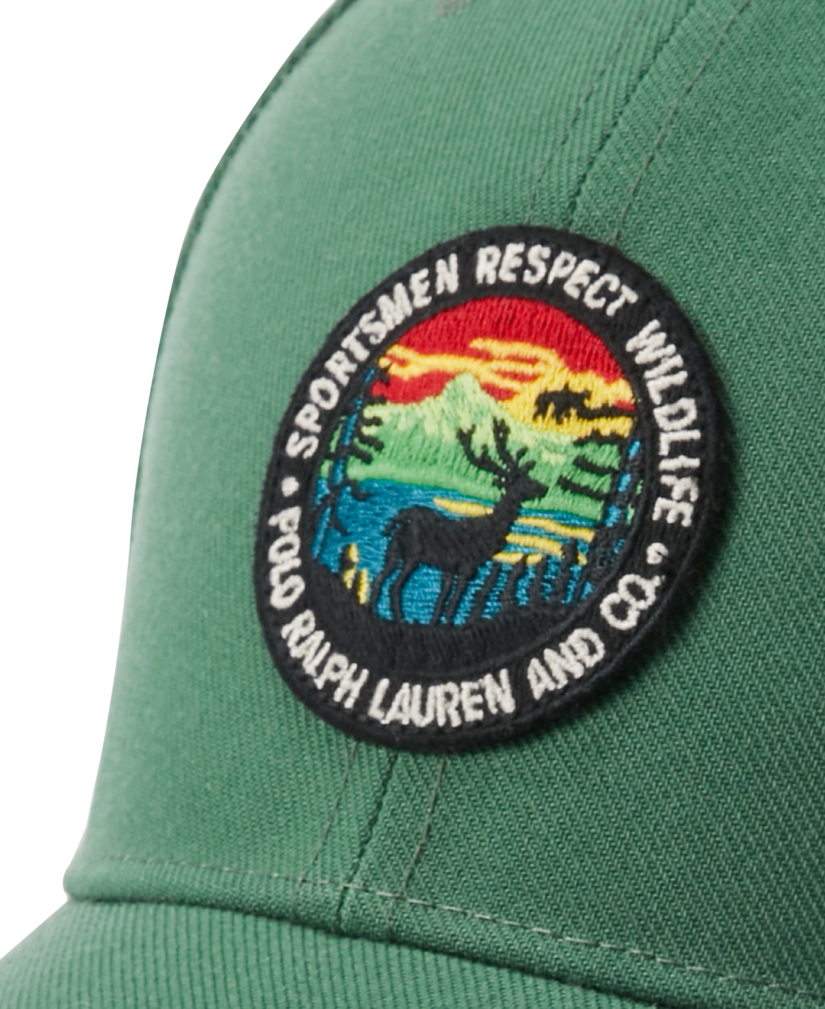 Shop Polo Ralph Lauren Men's Logo-patch Twill Trucker Cap In College Green,newport Navy