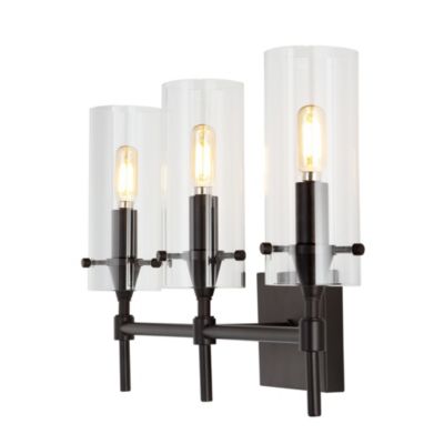Cato Bohemian Farmhouse Iron/Glass LED Vanity Light