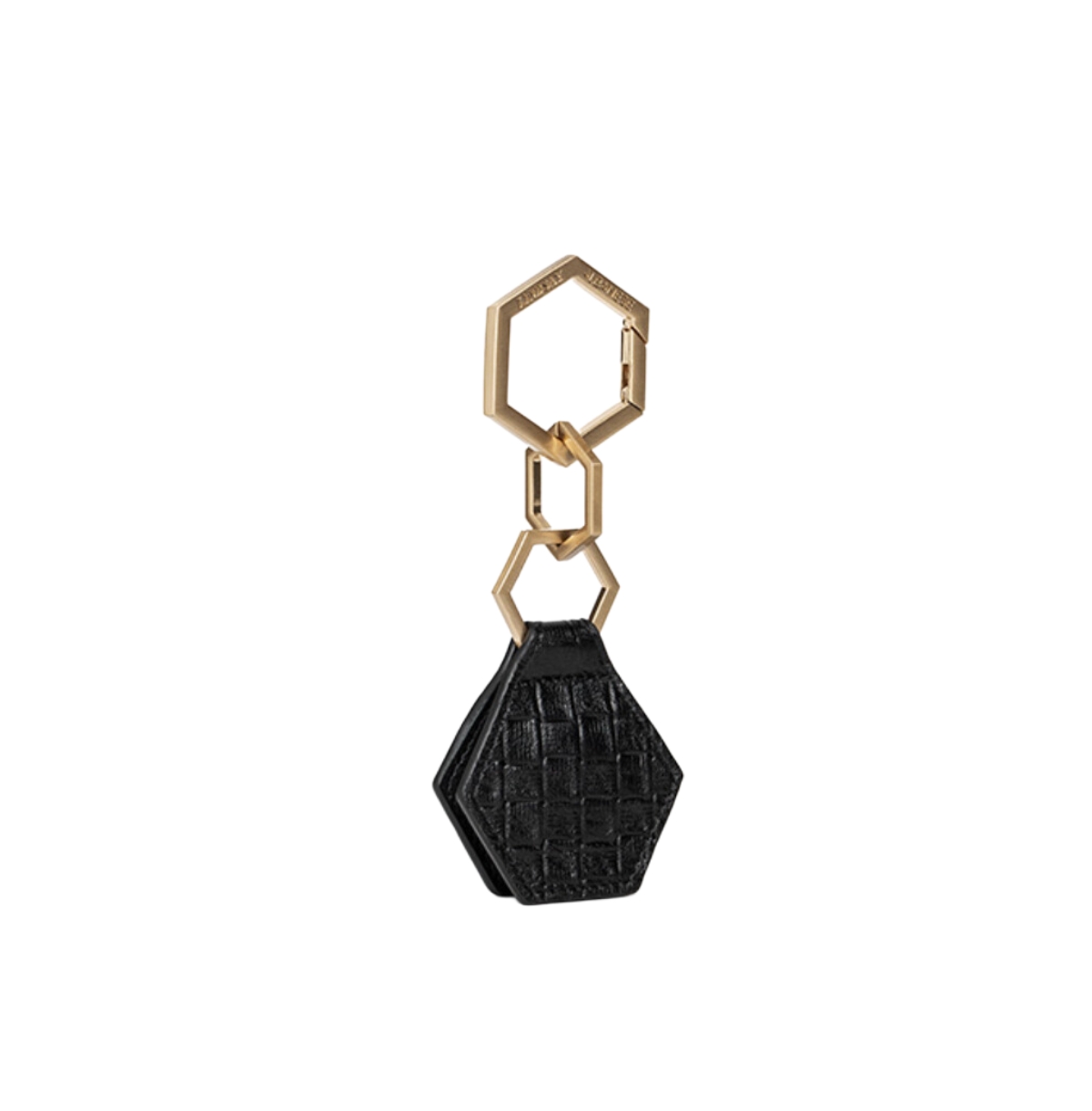 The Hex Toptote Hat Clip - Black with brushed gold hardware