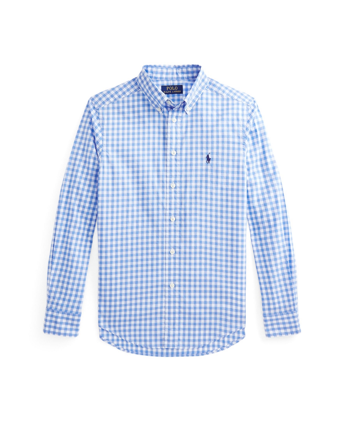 Polo Ralph Lauren Kids' Plaid Cotton Poplin Shirt In Blue,white