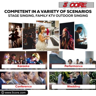 Microphone XLR Dynamic Mic Karaoke Singing Handheld Microfono Wired Professional Unidirectional 1/4 Plug In Cord Connection for Vocal DJ Music - PM 18