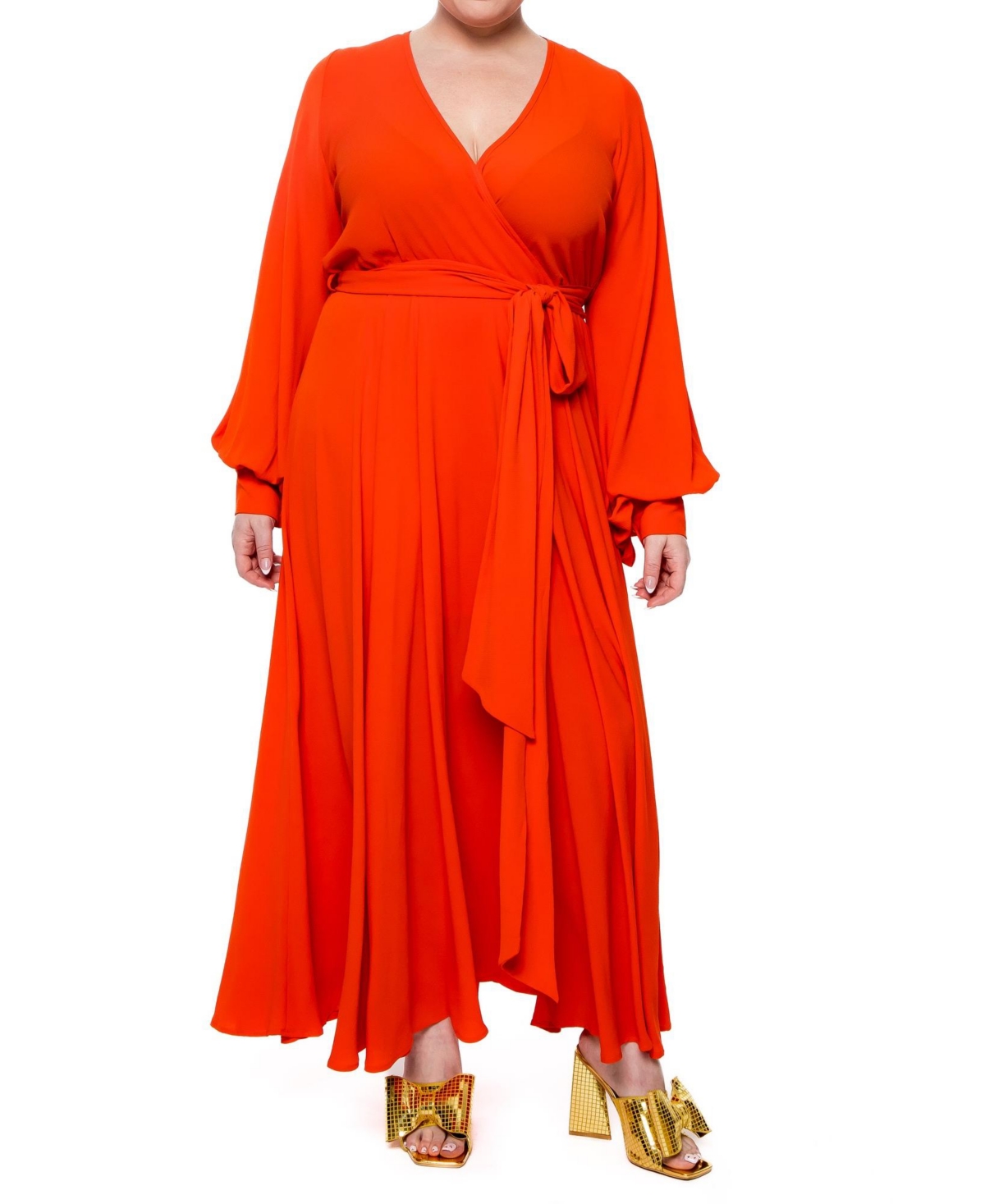 Women's Lily Pad Maxi Dress - Flame