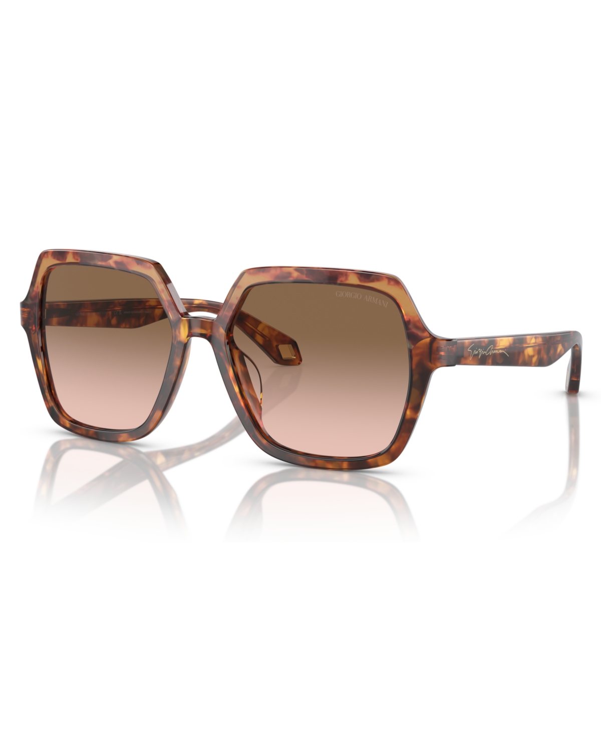 Giorgio Armani Women's Sunglasses, Gradient AR8193U - Orange Havana, Red Havana