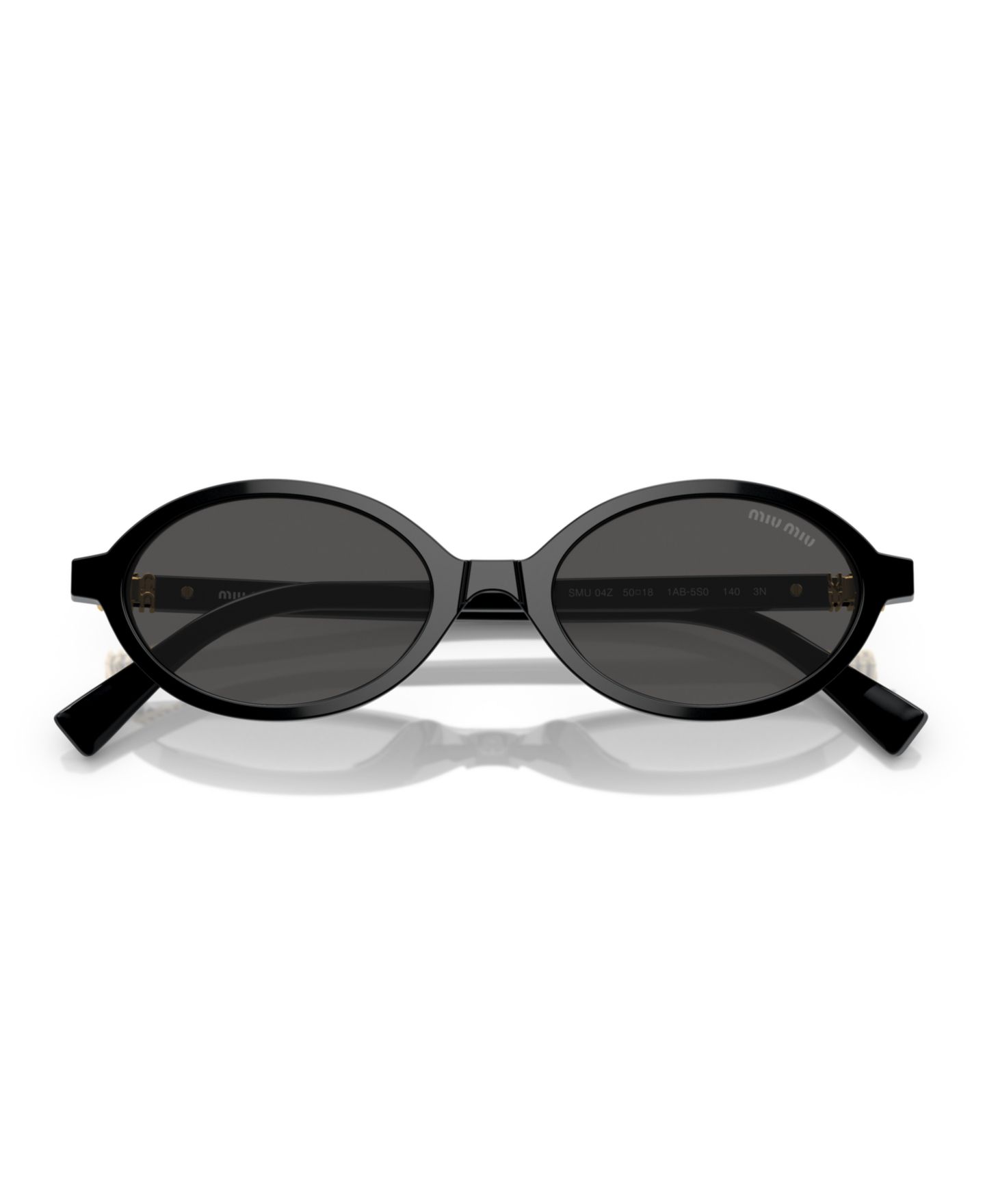Женские солнцезащитные очки MIU MIU Sunglasses MU 04ZS, цвет: Чёрный — фото 5