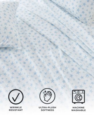 Coastal Printed Microfiber 3-Pc. Sheet Set, Twin