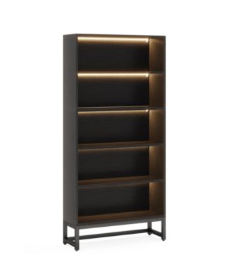 Tall Bookcase and Bookshelf, 70.8” Large Bookcases Organizer with 5-Tier Storage Shelves for Living Room, Bedroom, Office